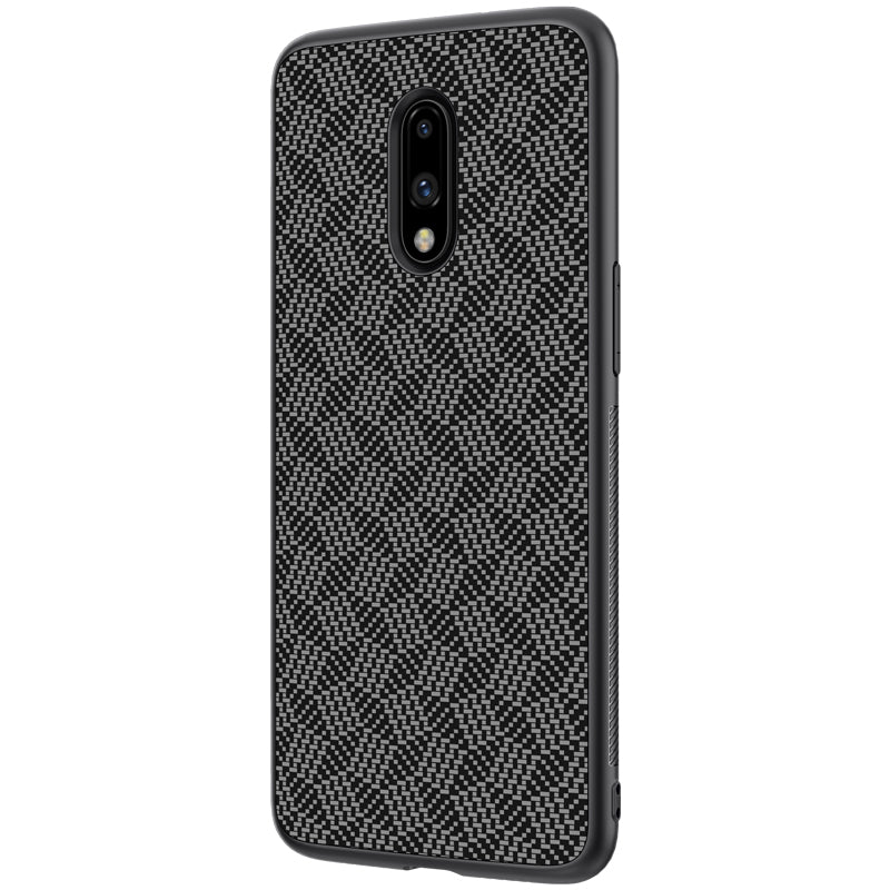 NILLKIN Synthetic Fiber Plaid Anti-fingerprint Anti-Scratch Protective Case for OnePlus 7