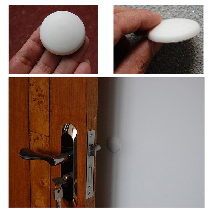 10Pcs Rubber Wall Protectors Buffer Self Adhesive Door Handle Guard Bumper Stopper Wall Sticker