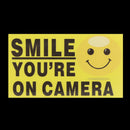 5Pcs Smile You're On Camera Self-adhensive Video Alarm Safety Camera Stickers Sign Decal