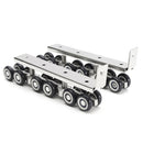 2pcs Stainless Steel Sliding Wooden Door Closet Track Pulley Hanging 12 Wheel