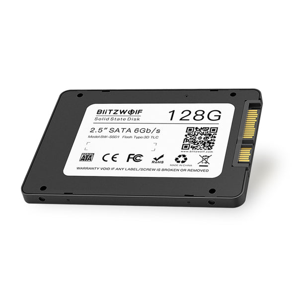 BlitzWolf BW-SSD1 128GB 2.5 Inch SATA3 6Gbps Solid State Disk TLC Chip Internal Hard Drive SSD for SATA PCs and Laptops with R/ W at 510/400 MB/ s