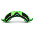 Motorcycle Racing Ski Goggles Uv Protection Anti Fog Green Frame