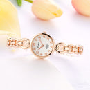LVPAI Rhinestone Elegant Design Women Bracelet Watch Stainless Steel Quartz Watch
