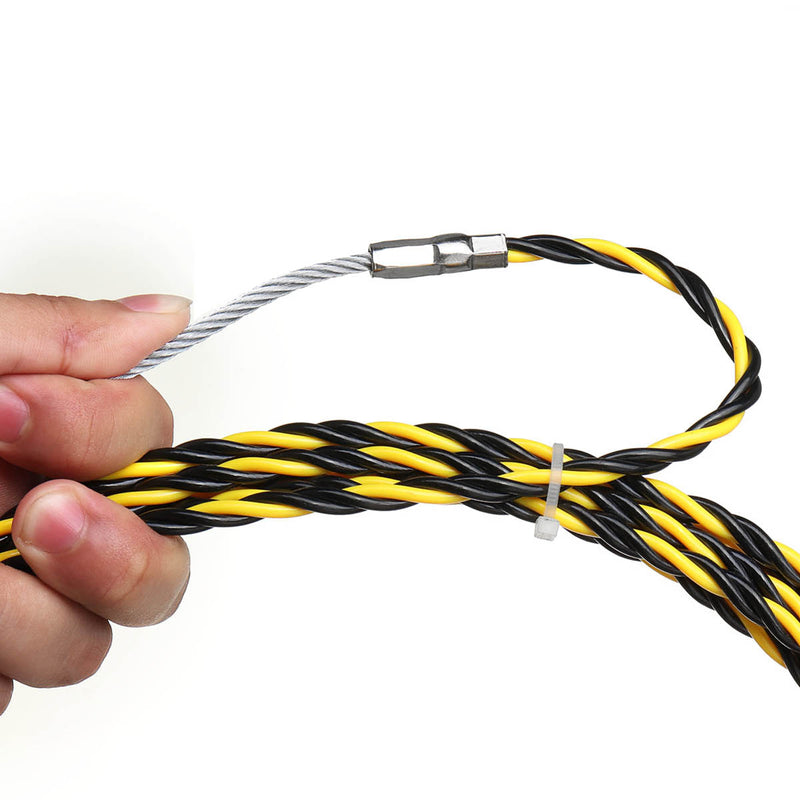 5m/10m/15m/20m Spiral Cable Puller Conduit Snake Cable Rodder Fish Tape Wire Guide