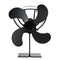4 Blade Heat Powered Stove Fan Quiet Wood Log Burner Fireplace Eco Fan Heating Distribution No Electricity Or Battery
