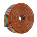 5pcs 5M 1.27mm Pitch Ribbon Cable 20P Flat Color Rainbow Ribbon Cable Wire Rainbow Cable