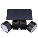 Dual Head LED Solar PIR Motion Sensor Security Light Spotlight Flood Lamp