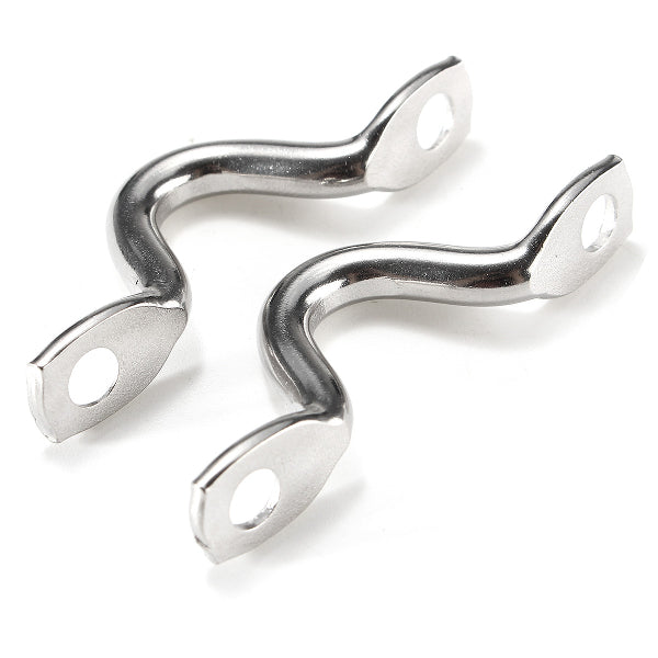 10Pcs Stainless Steel Boat Marine Canopy Bimini Pad Eye Strap Loop 5mm