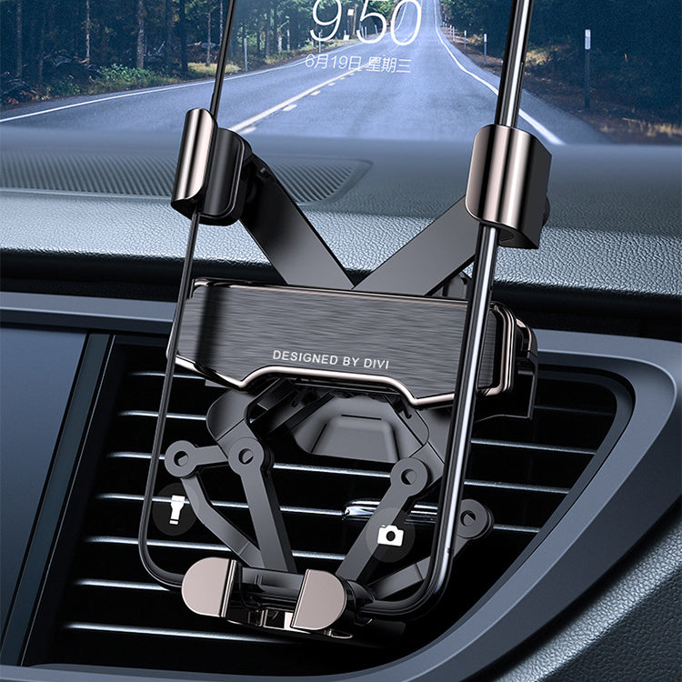 Bakeey Metal Gravity Linkage Automatic Lock Air Vent Car Phone Holder For 4.0-6.8 Inch Smart Phone For iPhone 11 Pro Max Xiaomi Redmi Note 8 Pro
