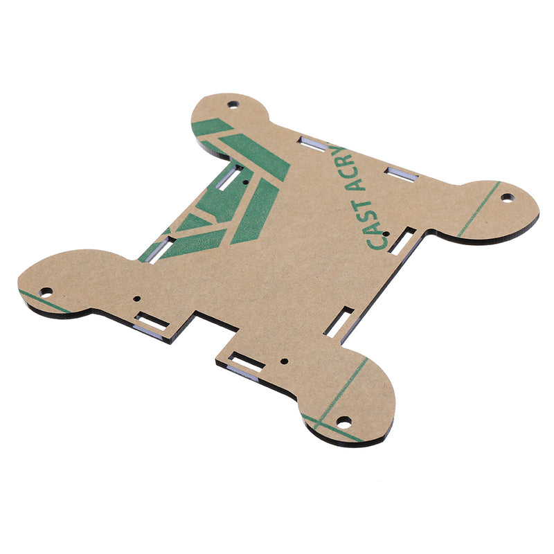 3 Pcs Blue Acrylic Wall Mounted Protective Case Support Cooling Fan for Raspberry Pi 4 Model B