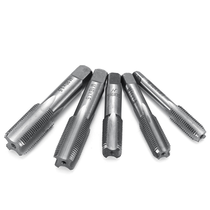 2pcs M12-M20 1.5mm Pitch High Speed HSS Right Hand Straight Fine Screw Tap Metric Tool