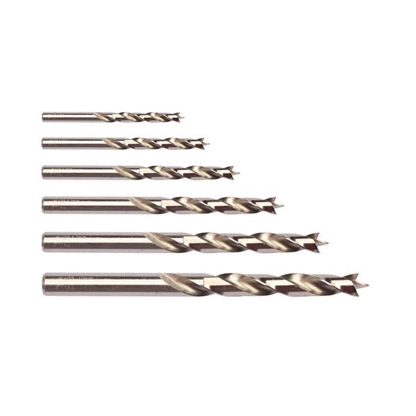5/6/7/8/9/10mm Fully Ground High Spees Steel Brad Point Wood Drill Bit Kit Set Tool Woodworking Drilling Tool