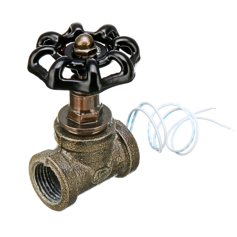 Steampunk Industrial 1/2" Black Iron Pipe Rotary Lamp Stop Light Switch