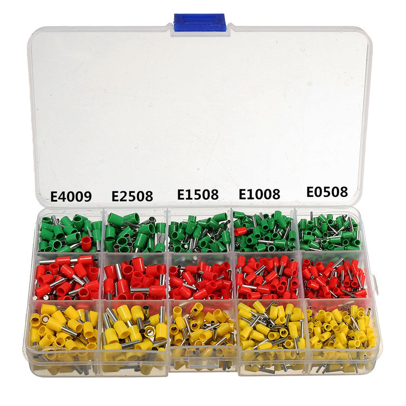 Crimping Tool Crimper Plier with 990pc Tube End Ferrule Terminals Assortment Kit