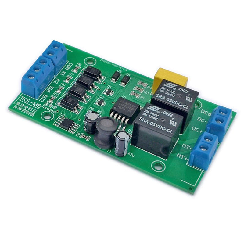TKS-M8 4-40V DC Motor Speed Forward and Reverse Controller with Shell 20A Relay P0 Optocoupler Isolation Anti-jamming