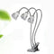 ZANLURE 15W 15LED 360 Rotatable Three Head Grow Light Outdoor Multi-functional Lights LED Work Light with Clip Base-US Plug and Switch