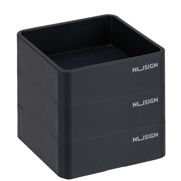 NUSIGN NS028 Stackable Combination Small 3 Layers Square Trays ABS Paperclip Holder Storage Tray Desktop Organizer