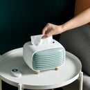 Radio Style Tissue Storage Drawer Box Desktop Paper Holder