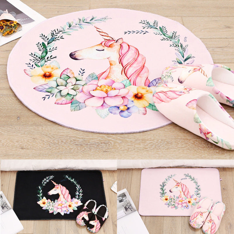 Unicorn Carpet Area Rug Floor Mat Children Bedroom Living Dining Room Bath Decor Carpet