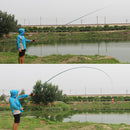 ZANLURE 2.7-7.2M Glass Fiber Stream Hand Fishing Pole Telescopic Spinning Fishing Rod Freshwater