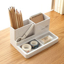 Deli 9115 Pen Pencil Holder Home Office Multifunctional Stationery Cosmetic Makeup Brushes Storage Box