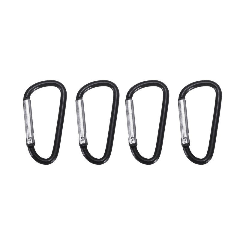 Screw Lock D-Shaped Carabiner Hook Keyring Clip