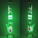 18 Inch Luminous Glass Joint Pipes Bubblers for Smoking Recycler Glass