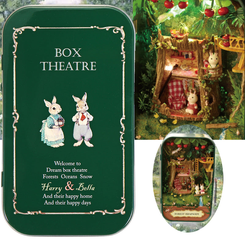 3D Wooden Puzzle DIY Miniature Doll House LED Light Dream Box Theatre Kit Christmas Birthday Gifts