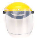 Clear Mesh Full Visor Flip Up Face Shield Screen Safety Mask Eye Protector Helmet Yellow