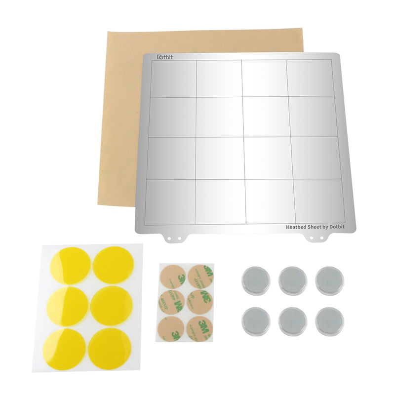 220*220mm Heated Bed Platform Hot Bed Steel Plate with Circular Magnet + Magnetic Sticker + PEI Sheet for Prusa I3 3D Printer