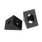 2Pcs Aluminum Black Angle Corner Connector For 2020Profile Extruder 3D Printer Part