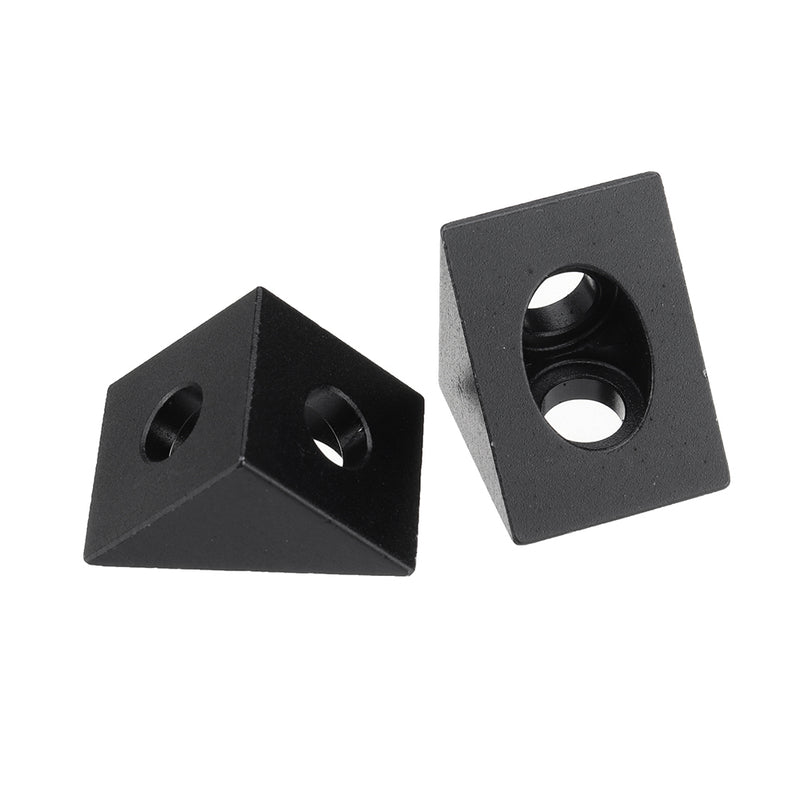 2Pcs Aluminum Black Angle Corner Connector For 2020Profile Extruder 3D Printer Part