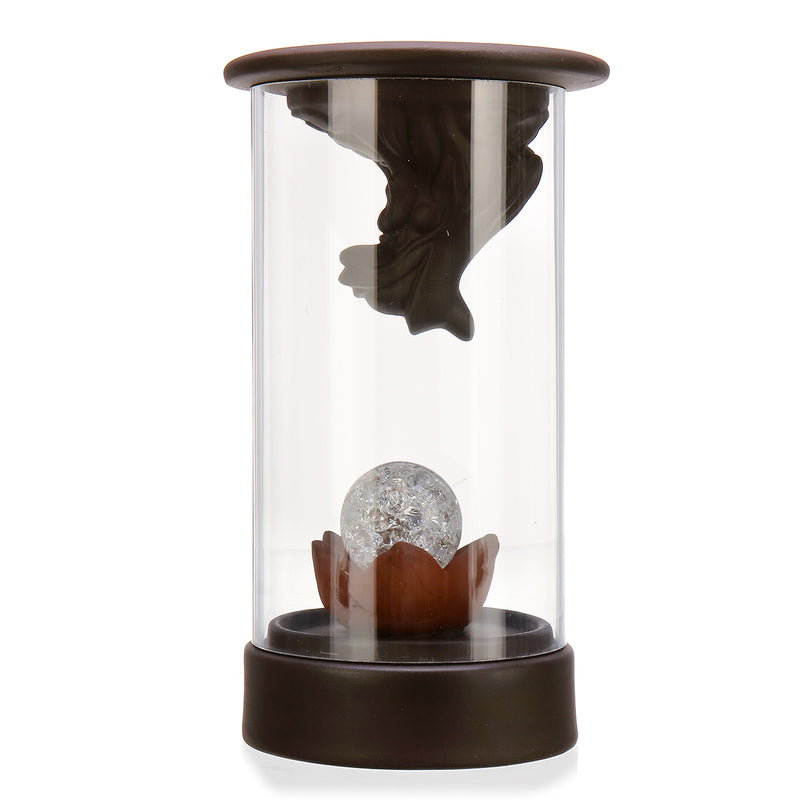 7 Color LED Changing Incense Burner Backflow Waterfall Smoke Censer Holder with Cones