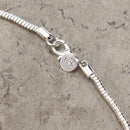 Unisex 3mm Silver Plated Solid Snake Chains Necklace