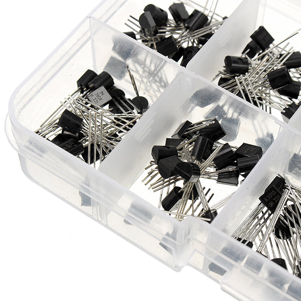 600pcs 10 Values Transistor Assortment Kit Box Pack 60pcs Each Value
