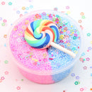 DIY Three Color Slime Lollipop Snowflake Mud Cotton Star Decompression Stress Reliever Toy 60ml