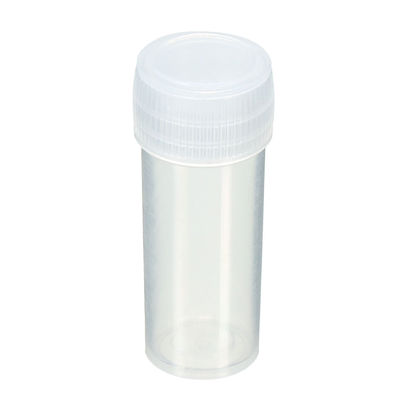 20Pcs 5ml Chemistry Plastic Test Tube Vials with Seal Caps Pack Container