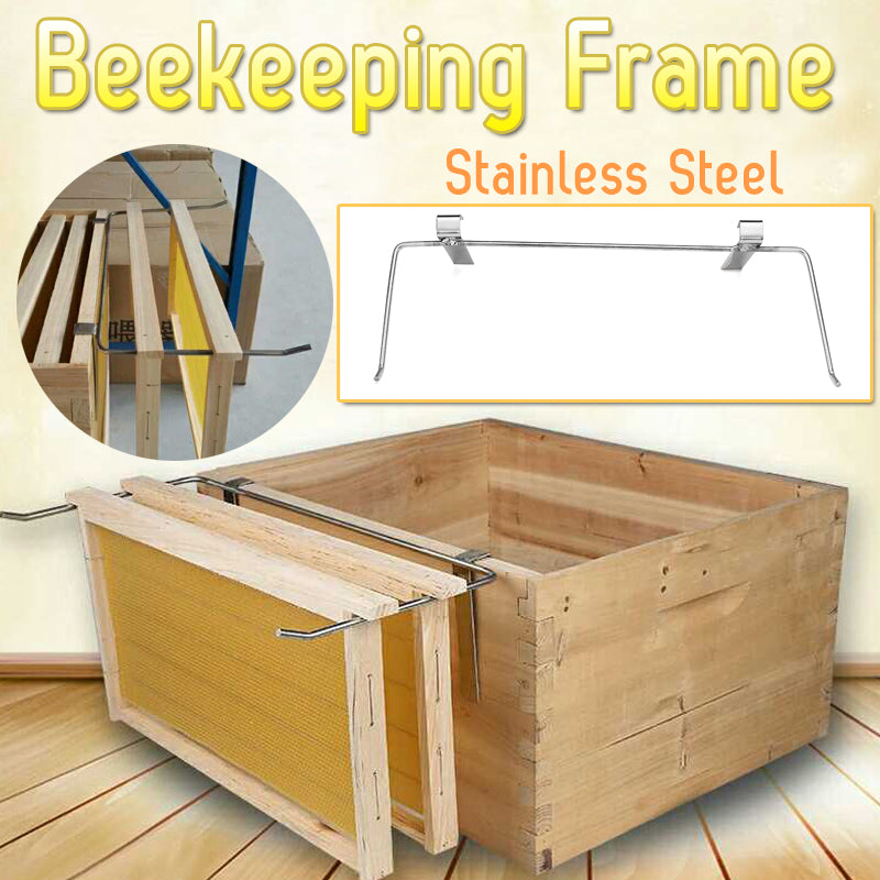 Stainless Steel Beekeeping Frame Beekeeper Stainless Steel Holder Bee Hive Honeycomb Side Mount