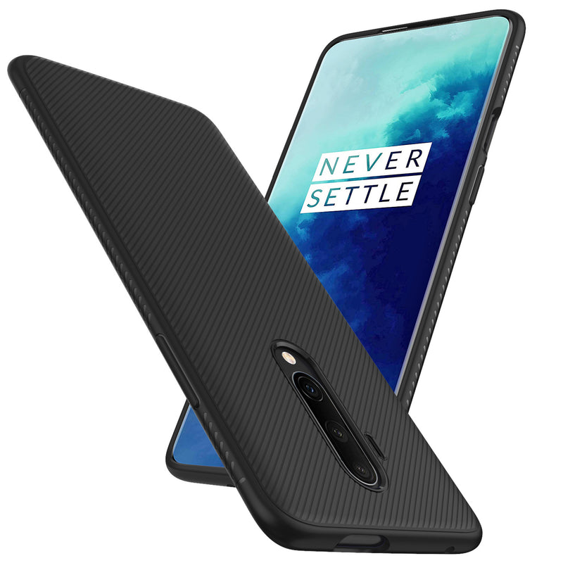 For OnePlus 7T Pro Bakeey Carbon Fiber Texture Slim Soft Silicone Shockproof Protective Case