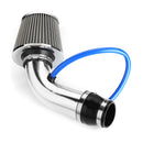 3 Inch Universal Car Cold Air Intake Filter Aluminum Induction Kit Pipe Hose System Silver