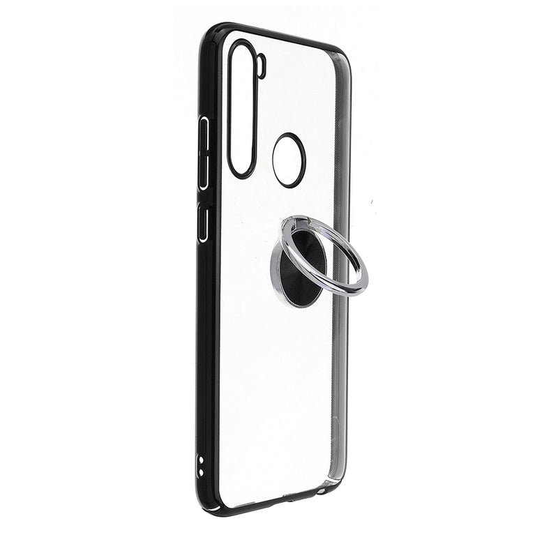 Bakeey Plating Transparent Ultra-thin with Finger Ring Holder Shockproof PC Protective Case for Xiaomi Redmi Note 8