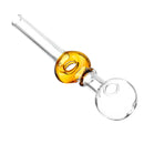 5inch Amber Ring Herb Pipe Glass Tube Filter Tool Holder Glassware Gift