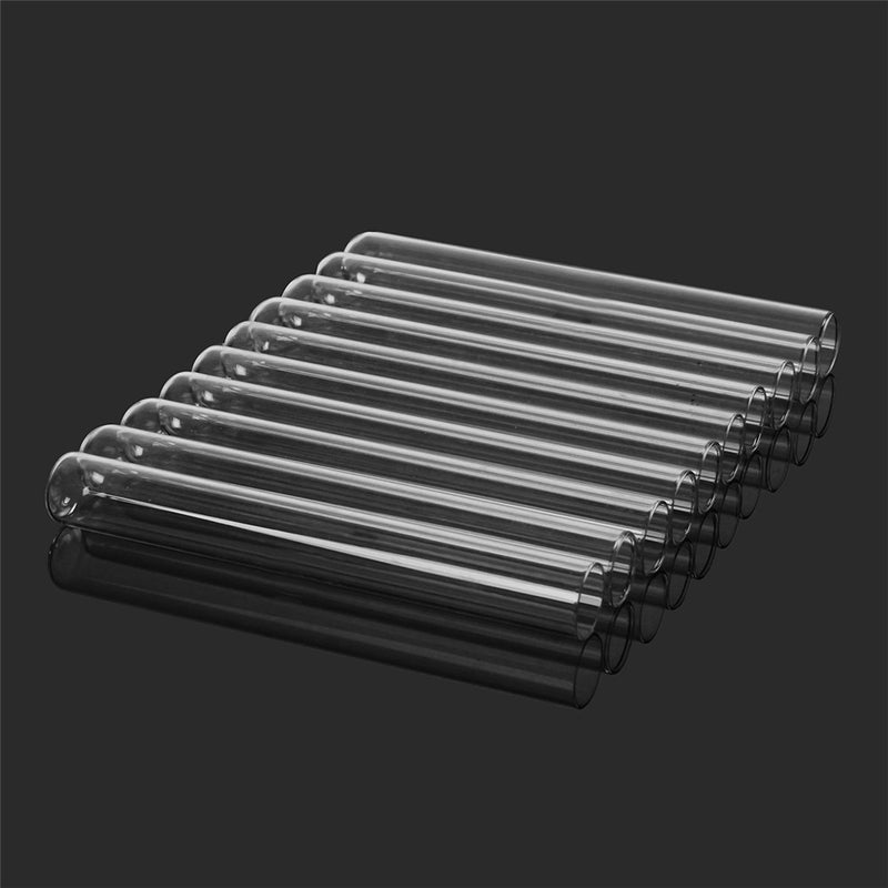 10Pcs 20x150mm Borosilicate Glass Test Tube Tubing Blowing Pyrex Tubes 38mL