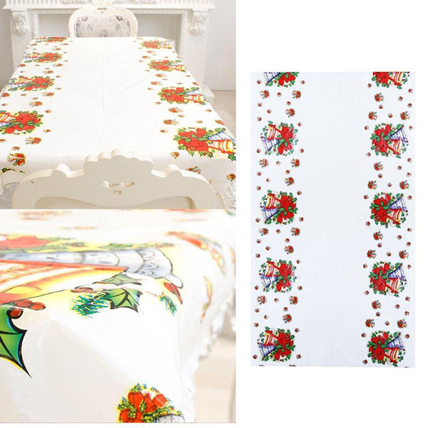 110 x 180CM Printed Pvc Disposable Tablecloth Merry Christmas Dinner Birthday Party Picnic Mat