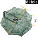 8/12/16 Holes Automatic Fishing Net Shrimp Cage Nylon Foldable Crab Fish Trap