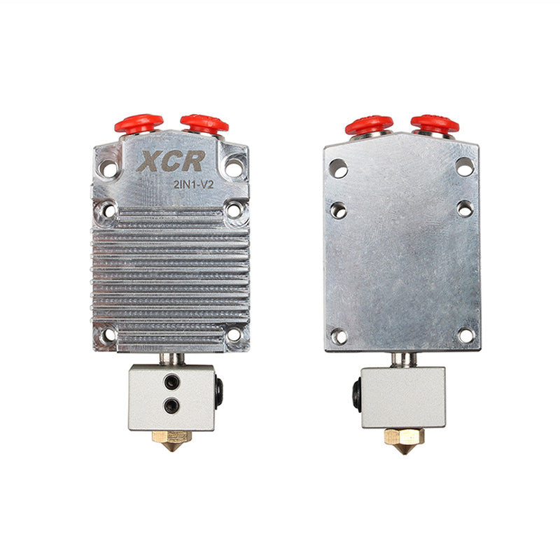 XCR 2IN1-V2 2 In 1 Out Hotend 0.4/1.75mm NV6 Nozzle Kit with 12v Cooling Fan for 3D Printer