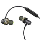[Dual Dynamic Drivers] AWEI bluetooth Earphone Magnetic Noise Cancelling IPX5 Waterproof Headphone