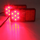 Pair 12V LED Rear Trailer Truck Tail Brake Stop Indicator Turn Signal Light Lamp