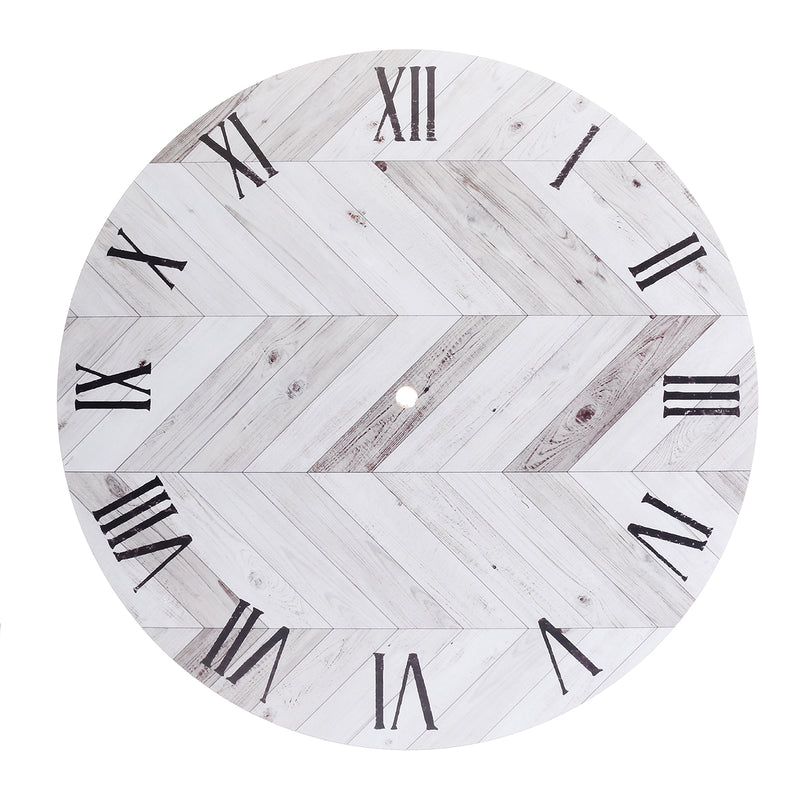 11'' Wood Wall Clock Diameter 28CM with Seamless Hook Round Room Home Bar Decor