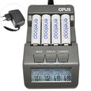 OPUS BT-C700 LCD Digital Smart Battery Charger 4 Slots Charger EU/US Plug For Flashlight Battery